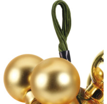 Goldene Weihnachtskugeln mit Aufhängung