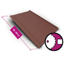 Trapezblech mit einer Länge von 100 bis 600 cm.