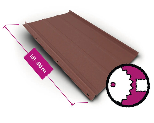 Trapezblech mit einer Länge von 100 bis 600 cm.