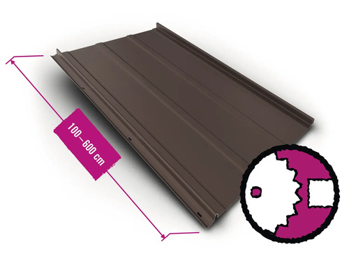 Trapezblech mit einer Länge von 100 bis 600 cm.