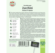 Sperli Zucchini Diamant F1-Hybride Saatgutpackung