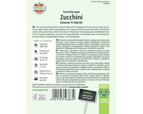 Sperli Zucchini Diamant F1-Hybride Saatgutpackung