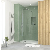 Raumdusche Aurlane Essential 800x1950 mm Echtglas Klar hell chrom Reversibel