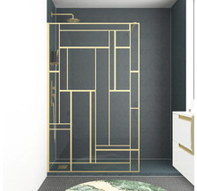 Raumdusche Aurlane Art Deco Gatsvy 1200x1950 mm Echtglas Klar hell gold Reversibel