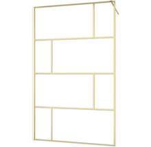 Raumdusche Aurlane Bricks Gold 1200x2000 mm Echtglas Klar hell gold Reversibel