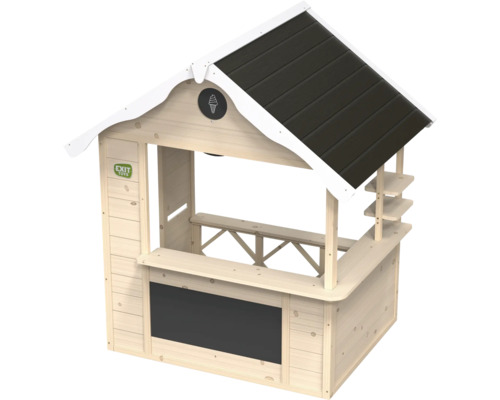 Spielhaus aus Holz mit Theke, Tafel und Regalen für Kinder