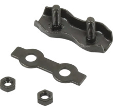 Drahtseilklemme mit Schrauben, Muttern und Gegenplatte