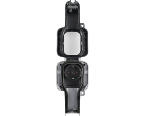 Aufputz-Feuchtraumsteckdose mit Klappdeckel