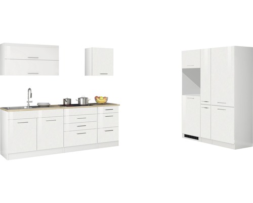 Küchenzeile Held Möbel Mailand 633.1.6210 weiß 380 cm