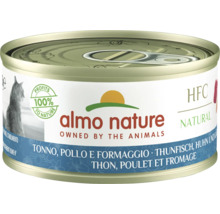 Katzenfutter nass almo nature HFC Thunfisch, Huhn und Käse 70 g
