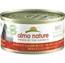 Katzenfutter nass almo nature HFC Huhn und Garnelen 70 g