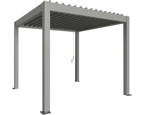 Pergola biohort 3 x 3,5 quarzgrau-metallic