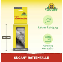 Sugan Rattenfalle, 23,6 cm hoch, für hohe Schlagkraft, leichte Reinigung und ganzjährigen Einsatz