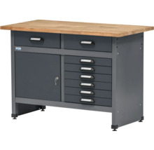 Werkbank mit Schubladen und Tür