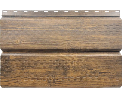 Fassadenverkleidung Siding perforiert 0,45mm nussbaum, L=2,5 m Fassadenverkleidung in Holzoptik