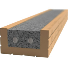 Querschnitt eines Holzbetonverbundträgers mit Stahlbeton