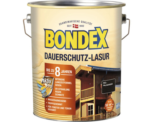 Bondex Dauerschutz-Lasur Farblack in Dose, geeignet für Fenster und Türen