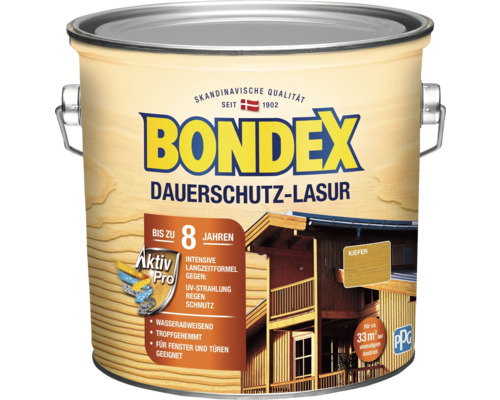 Bondex Dauerschutz-Lasur Farbtone Kiefer in einem Metalleimer
