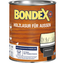 Bondex Holzlasur für Aussen im dunklen Grau Farbton