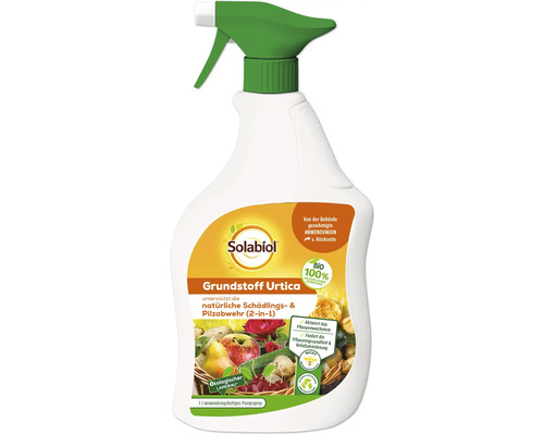 Grundstoff Urtica Solabiol Pflanzenstärkung 1 L Anwendungsfertiges Pumpspray für bis zu 15 m²