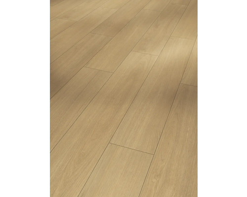 Handmuster zu Boden 12283048 Verlegter heller Laminatboden