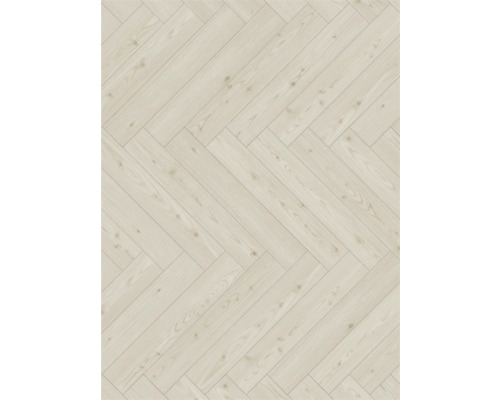 Hellbeiger Holzboden im Fischgrätmuster