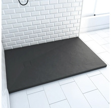 Rechteckduschwanne Aurlane Stone 140x90x2,6 cm anthrazit matt