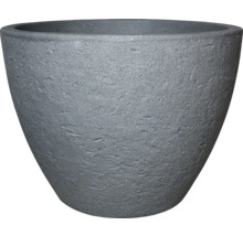 Grauer Pflanztopf aus Steinzeug