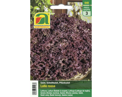 Austrosaat Lollo Rossa Pflücksalat-Samenpackung