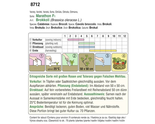 Anleitung für Marathon F1 Brokkoli Anbau