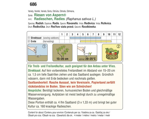 Informationen zur Aussaat und Ernte von Radieschen