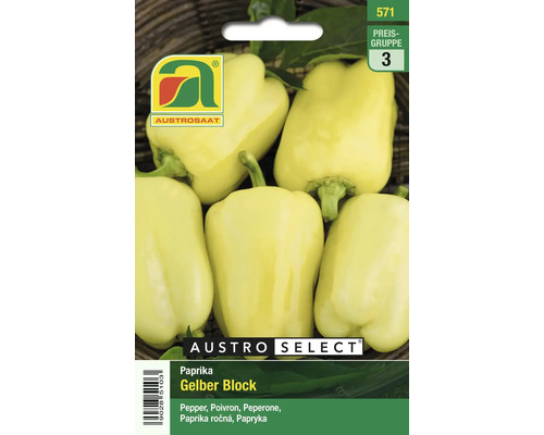 Paprika Gelber Block Samenpackung von Austro Saat