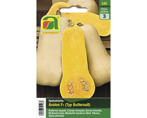 Austro Saat Avalon F1 Butternusskürbis Samenpackung