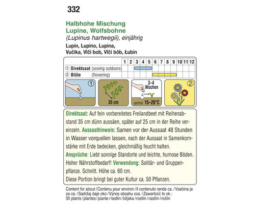 Informationen zur Aussaat von Lupinen