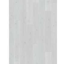 Helle Holzboden-Optik mit länglichen Paneelen.