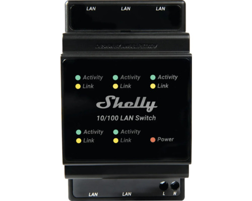 Shelly 10/100 LAN Switch für die Netzwerkverbindung