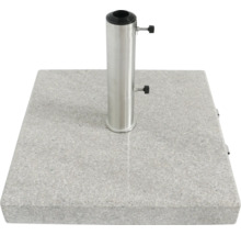Quadratischer Schirmständer aus Granit mit Edelstahlrohr