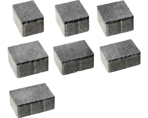 Sieben Betonpflastersteine für den Außenbereich