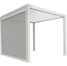 Pergola mit Lamellendach und Seitenelement für den Außenbereich