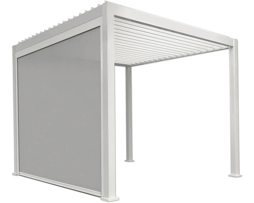 Pergola mit Lamellendach und Seitenelement für den Außenbereich