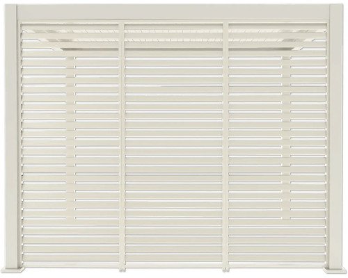 Sichtschutzzaun mit horizontalen Lamellen