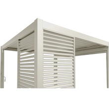 Detailansicht einer modernen Lamellenpergola