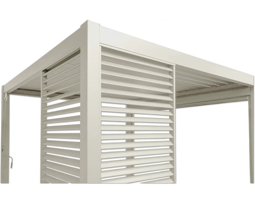 Detailansicht einer modernen Lamellenpergola