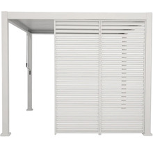 Pergola mit Lamellenwand für den Garten