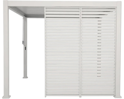 Pergola mit Lamellenwand für den Garten