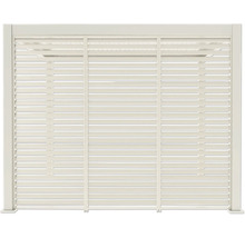 Holzzaun mit horizontalen Lamellen