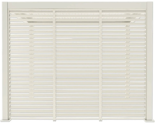 Holzzaun mit horizontalen Lamellen