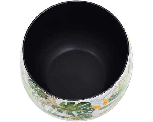 Blumentopf mit Blattmuster