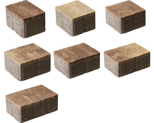 Mehrere Pflastersteine aus Beton