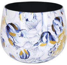 Blumentopf mit floralem Muster
